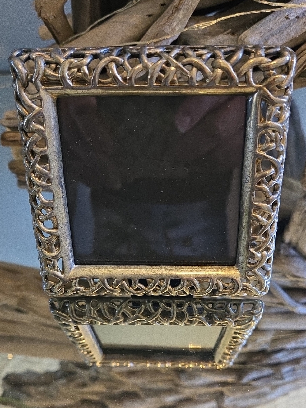 Ornate Pewter Decorative Photo Frame - Silver